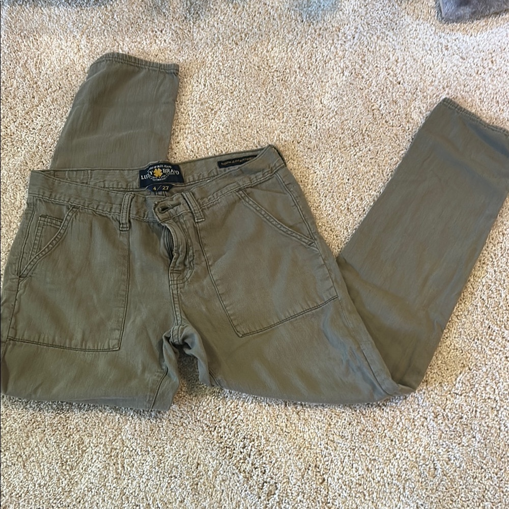 Levi's Green Chinos Slim Fit Cotton Blend